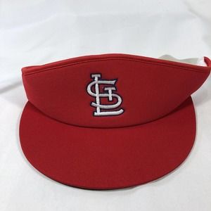 VINTAGE ST LOUIS CARDINALS TWINS ENTERPRISE VISOR HAT CAP RED STRETCH BACK OSFM